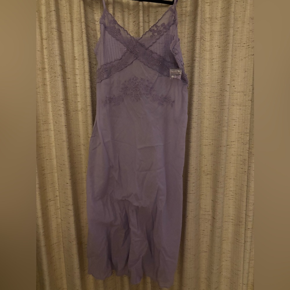 Intimately by Free People NWOT Purple Lace Maxi Slip